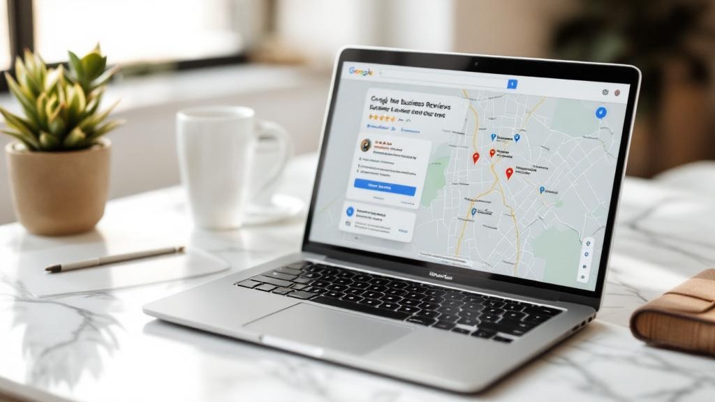 Google reviews on laptop